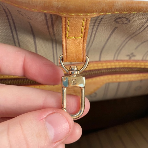 Louis Vuitton Neverfull Canvas Monogram Designer Tote Bag Made In France Y2K - Picture 12 of 17